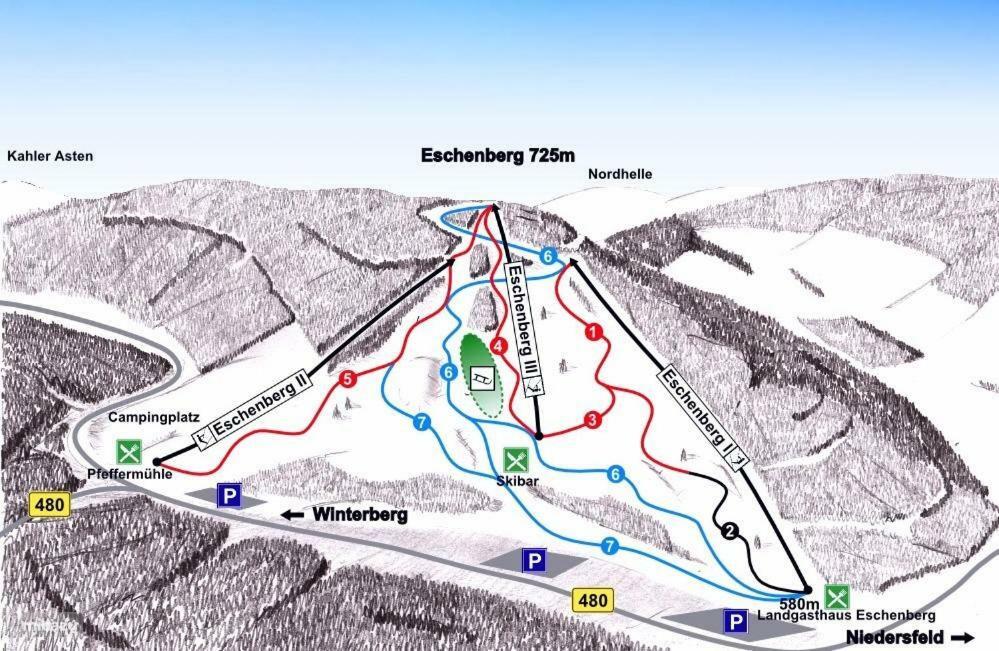 Gemuetlicher Ferienwohnung In Niedersfeld Bei Winterberg, Kostenloses Wlan Buitenkant foto